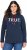 Ulla Popken TRUE Lettering Hoodie Navy Blue - Mikiny & mikiny s kapucí - 