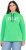 Ulla Popken TRUE Lettering Hoodie Mint Green - Mikiny & mikiny s kapucí - 