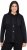 Ulla Popken Mixed Texture Button Down Hoodie Black - Mikiny & mikiny s kapucí - 