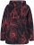 Ulla Popken Fleece Flower Print Zip-Up Hoodie Black - Mikiny & mikiny s kapucí - 