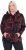 Ulla Popken Fleece Flower Print Zip-Up Hoodie Black - Mikiny & mikiny s kapucí - 