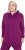 Ulla Popken Contrast Piping Zip-Up Hoodie Pink Berry - Mikiny & mikiny s kapucí - 
