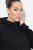 Ulla Popken Mix Fabric Reflective Trim Zip Hoodie Black - Mikiny & mikiny s kapucí - Pohodlné mikiny, hoodie a pleteniny