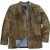 JP1880 Traditional Jacket Janker Goat Suede Brown - Bundy - Bundy Nadměrné Velikosti - 2XL-8XL