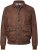 JP1880 Finest Goat Suede Leather Blouson Tobacco Brown - Bundy - Bundy Nadměrné Velikosti - 2XL-8XL
