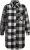 Ulla Popken Mixed Plaid Long Sleeve Button Down Shacket Black - Bundy - 