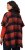 Ulla Popken Oversized Plaid Wing Collar Poncho Red Orange - Bundy - 