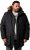 Men Plus Parka With Fur Hood Black - Bundy - Bundy Nadměrné Velikosti - 2XL-8XL