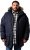 Men Plus Parka With Fur Hood Navy - Bundy - Bundy Nadměrné Velikosti - 2XL-8XL