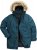 Men Plus Parka With Fur Hood Dark Green - Bundy - Bundy Nadměrné Velikosti - 2XL-8XL