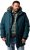 Men Plus Parka With Fur Hood Dark Green - Bundy - Bundy Nadměrné Velikosti - 2XL-8XL