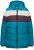 Ulla Popken HYPRAR Striped Triple Function Fully Lined Quilted Jacket Dark Petrol - Bundy - 