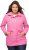 Ulla Popken HYPRAR Striped Triple Function Jacket Fuchsia Pink - Bundy - 