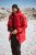 JAY-PI Warm Quilted Parka Dual Function Windproof and Water Repellent Red - Bundy - Bundy Nadměrné Velikosti - 2XL-8XL