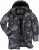 JP1880 Quilted Parka with Camouflage Drawstring Waist Black - Bundy - Bundy Nadměrné Velikosti - 2XL-8XL