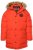 JP1880 Parka Quilted Faux Fur Hood Red - Bundy - Bundy Nadměrné Velikosti - 2XL-8XL