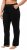Ulla Popken Bootcut Elastic Waist Cotton French Terry Sport Pants Black - Džíny & Kalhoty ve Velkých Velikostech – Plus Size - 