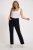 Ulla Popken Basic Mony Tapered Leg Stretch Pants Black - Džíny & Kalhoty ve Velkých Velikostech – Plus Size - 
