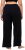 Ulla Popken Wide Leg Smocked Waist Knit Pants Black - Džíny & Kalhoty ve Velkých Velikostech – Plus Size - 