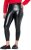 Ulla Popken Metallic Faux Leather Leggings Black - Džíny & Kalhoty ve Velkých Velikostech – Plus Size - 