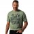 JP1880 T-Shirt Short Sleeve Chest Print Eucalyptus Green - Trička - Trička nadměrné velikosti - 2XL-14XL