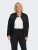 Only Carmakoma Robber Leather Jacket Black - Kožené bundy - 