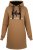 Nora Mikken KADRI Long Hoodie Camel - Mikiny & mikiny s kapucí - 