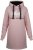 Nora Mikken KADRI WHITE Long Hoodie Pink - DÁMSKÉ OBLEČENÍ XS-XXL - 