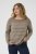 Kaffe Curve Linia Boatneck Pullover Morel Melange with Silver Lurex - Pletené svetry - 