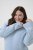 Kaffe Curve Jina Knit Pullover Powder Blue Melange - Pletené svetry - 