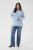 Kaffe Curve Jina Knit Pullover Powder Blue Melange - Pletené svetry - 