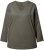 Ulla Popken Back To Basics V-Neck Relaxed Fit Cotton Tee Olive - Trička - 