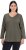 Ulla Popken Back To Basics V-Neck Relaxed Fit Cotton Tee Olive - Trička - 