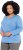 Ulla Popken Back To Basics V-Neck Relaxed Fit Cotton Tee Light Cornflower - Trička - 