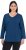 Ulla Popken Back To Basics V-Neck Relaxed Fit Cotton Tee Dark Blue - Trička - 