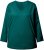 Ulla Popken Back To Basics V-Neck Relaxed Fit Cotton Tee Teal Green - Trička - 