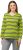 Ulla Popken Striped Hem Long Sleeve Tee Apple Green - Potištěná trička pro ženy - 