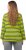 Ulla Popken Striped Hem Long Sleeve Tee Apple Green - Potištěná trička pro ženy - 