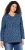 Ulla Popken Geometric Print 3/4 Sleeve Pleated Tee Navy Blue - Potištěná trička pro ženy - 