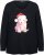 Ulla Popken Puppy Graphic Christmas Long Sleeve T-Shirt Black - Trička - 