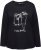 Ulla Popken Metallic Graphic Holiday Tee Black - Potištěná trička pro ženy - 