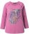 Ulla Popken Inverted Seam Long Sleeve Graphic Tee Dark Rose - Potištěná trička pro ženy - 