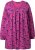 Ulla Popken Pleated Long Sleeve Floral Knit Tunic Summer Berry - Potištěná trička pro ženy - 