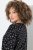 Ulla Popken Allover Printed Long Sleeve Tee Black - Potištěná trička pro ženy - Dámská trička s potiskem