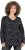 Ulla Popken Allover Printed Long Sleeve Tee Black - Potištěná trička pro ženy - 