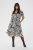 Kaffe Curve Alia Shirt Dress Black Chalk Animal - Midi šaty - 