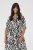 Kaffe Curve Alia Shirt Dress Black Chalk Animal - Midi šaty - 