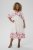 Kaffe Curve Rosa Midi Dress White Rose Border Flower - Šaty - 