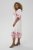 Kaffe Curve Rosa Midi Dress White Rose Border Flower - Šaty - 