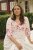 Kaffe Curve Rosa Midi Dress White Rose Border Flower - Šaty - 